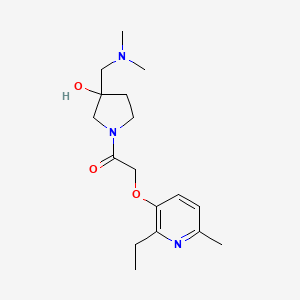 3-[(dimethylamino)methyl]-1-{[(2-ethyl-6-methyl-3-pyridinyl)oxy]acetyl}-3-pyrrolidinol