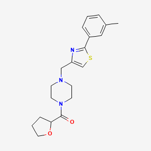 molecular formula C20H25N3O2S B5329363 1-{[2-(3-methylphenyl)-1,3-thiazol-4-yl]methyl}-4-(tetrahydro-2-furanylcarbonyl)piperazine 