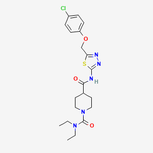 N~4~-{5-[(4-chlorophenoxy)methyl]-1,3,4-thiadiazol-2-yl}-N~1~,N~1~-diethyl-1,4-piperidinedicarboxamide