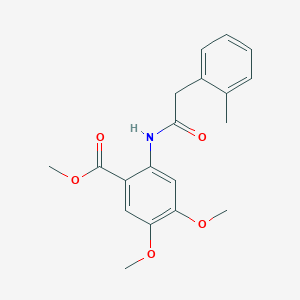 molecular formula C19H21NO5 B5329389 methyl 4,5-dimethoxy-2-{[(2-methylphenyl)acetyl]amino}benzoate 