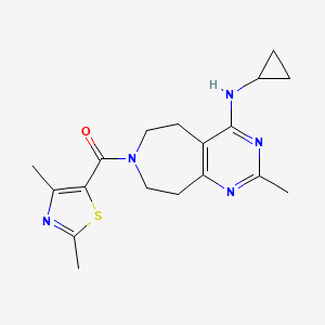 N-cyclopropyl-7-[(2,4-dimethyl-1,3-thiazol-5-yl)carbonyl]-2-methyl-6,7,8,9-tetrahydro-5H-pyrimido[4,5-d]azepin-4-amine