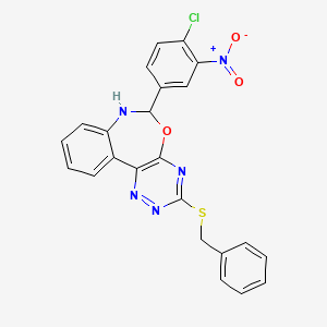 3-(benzylthio)-6-(4-chloro-3-nitrophenyl)-6,7-dihydro[1,2,4]triazino[5,6-d][3,1]benzoxazepine