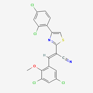 3-(3,5-dichloro-2-methoxyphenyl)-2-[4-(2,4-dichlorophenyl)-1,3-thiazol-2-yl]acrylonitrile