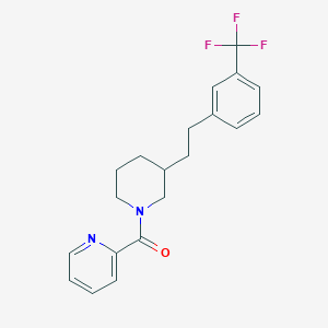 molecular formula C20H21F3N2O B5329451 2-[(3-{2-[3-(trifluoromethyl)phenyl]ethyl}-1-piperidinyl)carbonyl]pyridine 