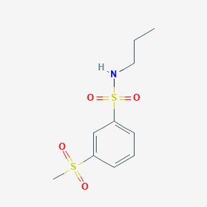 molecular formula C10H15NO4S2 B5329456 3-(methylsulfonyl)-N-propylbenzenesulfonamide 