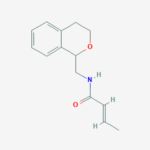 molecular formula C14H17NO2 B5329482 N-(3,4-dihydro-1H-isochromen-1-ylmethyl)-2-butenamide 