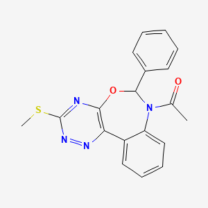 7-acetyl-3-(methylthio)-6-phenyl-6,7-dihydro[1,2,4]triazino[5,6-d][3,1]benzoxazepine