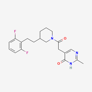 5-(2-{3-[2-(2,6-difluorophenyl)ethyl]-1-piperidinyl}-2-oxoethyl)-2-methyl-4(3H)-pyrimidinone