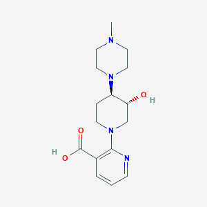 2-[(3R*,4R*)-3-hydroxy-4-(4-methyl-1-piperazinyl)-1-piperidinyl]nicotinic acid