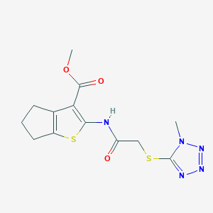 methyl 2-({[(1-methyl-1H-tetrazol-5-yl)thio]acetyl}amino)-5,6-dihydro-4H-cyclopenta[b]thiophene-3-carboxylate