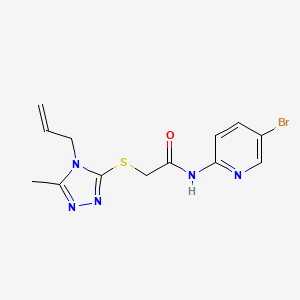 molecular formula C13H14BrN5OS B5329548 2-[(4-allyl-5-methyl-4H-1,2,4-triazol-3-yl)thio]-N-(5-bromo-2-pyridinyl)acetamide 