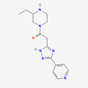 3-ethyl-1-[(3-pyridin-4-yl-1H-1,2,4-triazol-5-yl)acetyl]piperazine