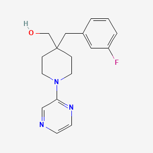 molecular formula C17H20FN3O B5329601 [4-(3-fluorobenzyl)-1-pyrazin-2-ylpiperidin-4-yl]methanol 