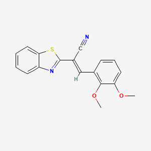 molecular formula C18H14N2O2S B5329624 2-(1,3-benzothiazol-2-yl)-3-(2,3-dimethoxyphenyl)acrylonitrile 