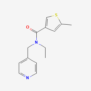 molecular formula C14H16N2OS B5329629 N-ethyl-5-methyl-N-(4-pyridinylmethyl)-3-thiophenecarboxamide 