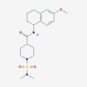 molecular formula C19H29N3O4S B5329662 1-[(dimethylamino)sulfonyl]-N-(6-methoxy-1,2,3,4-tetrahydro-1-naphthalenyl)-4-piperidinecarboxamide 