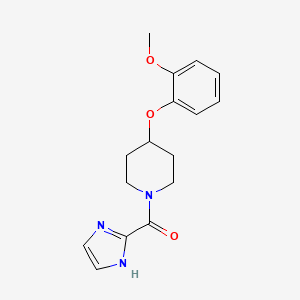 molecular formula C16H19N3O3 B5329670 1-(1H-imidazol-2-ylcarbonyl)-4-(2-methoxyphenoxy)piperidine 