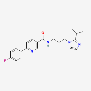 6-(4-fluorophenyl)-N-[3-(2-isopropyl-1H-imidazol-1-yl)propyl]nicotinamide