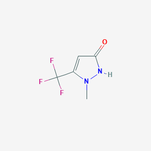 molecular formula C5H5F3N2O B053297 1-methyl-5-(trifluoromethyl)-1H-pyrazol-3-ol CAS No. 119022-51-4