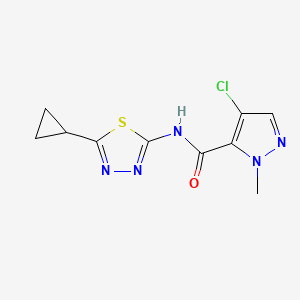 4-chloro-N-(5-cyclopropyl-1,3,4-thiadiazol-2-yl)-1-methyl-1H-pyrazole-5-carboxamide