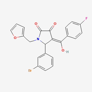 5-(3-bromophenyl)-4-(4-fluorobenzoyl)-1-(2-furylmethyl)-3-hydroxy-1,5-dihydro-2H-pyrrol-2-one