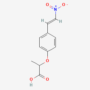 molecular formula C11H11NO5 B5329724 2-[4-(2-nitrovinyl)phenoxy]propanoic acid 