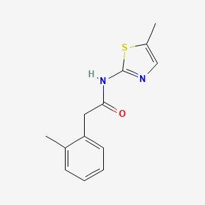 molecular formula C13H14N2OS B5329731 2-(2-methylphenyl)-N-(5-methyl-1,3-thiazol-2-yl)acetamide 