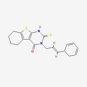 3-[3-(2,4-cyclohexadien-1-yl)-2-propen-1-yl]-2-thioxo-2,3,5,6,7,8-hexahydro[1]benzothieno[2,3-d]pyrimidin-4(1H)-one