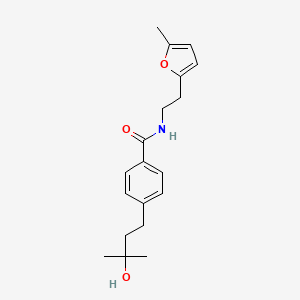 4-(3-hydroxy-3-methylbutyl)-N-[2-(5-methyl-2-furyl)ethyl]benzamide