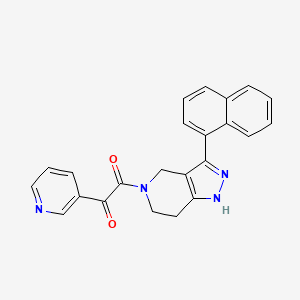 2-[3-(1-naphthyl)-1,4,6,7-tetrahydro-5H-pyrazolo[4,3-c]pyridin-5-yl]-2-oxo-1-pyridin-3-ylethanone