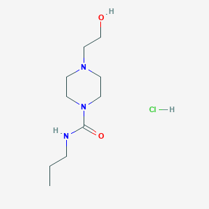 molecular formula C10H22ClN3O2 B5329761 4-(2-hydroxyethyl)-N-propyl-1-piperazinecarboxamide hydrochloride 