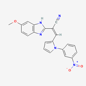 2-(5-methoxy-1H-benzimidazol-2-yl)-3-[1-(3-nitrophenyl)-1H-pyrrol-2-yl]acrylonitrile