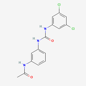 molecular formula C15H13Cl2N3O2 B5329808 N-[3-({[(3,5-dichlorophenyl)amino]carbonyl}amino)phenyl]acetamide 