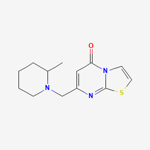 molecular formula C13H17N3OS B5329812 7-[(2-methyl-1-piperidinyl)methyl]-5H-[1,3]thiazolo[3,2-a]pyrimidin-5-one 