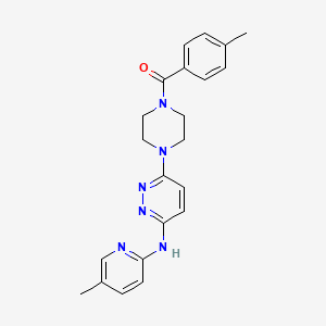 6-[4-(4-methylbenzoyl)-1-piperazinyl]-N-(5-methyl-2-pyridinyl)-3-pyridazinamine