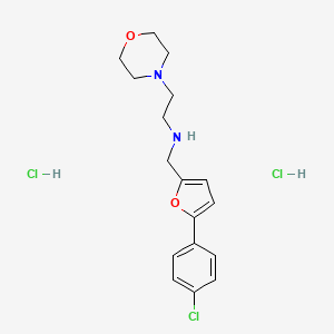 molecular formula C17H23Cl3N2O2 B5329816 N-{[5-(4-chlorophenyl)-2-furyl]methyl}-2-(4-morpholinyl)ethanamine dihydrochloride 