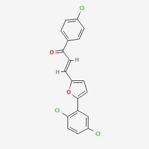 molecular formula C19H11Cl3O2 B5329831 1-(4-chlorophenyl)-3-[5-(2,5-dichlorophenyl)-2-furyl]-2-propen-1-one 