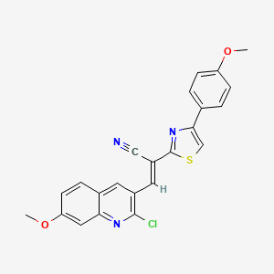 3-(2-chloro-7-methoxy-3-quinolinyl)-2-[4-(4-methoxyphenyl)-1,3-thiazol-2-yl]acrylonitrile