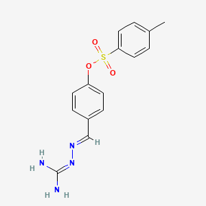 molecular formula C15H16N4O3S B5329887 4-[(diaminomethylene)carbonohydrazonoyl]phenyl 4-methylbenzenesulfonate 