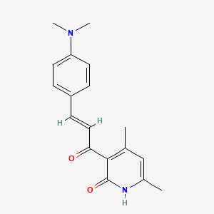 molecular formula C18H20N2O2 B5329893 3-{3-[4-(dimethylamino)phenyl]acryloyl}-4,6-dimethyl-2(1H)-pyridinone 