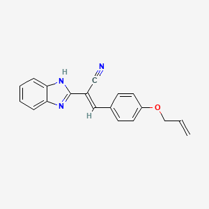 molecular formula C19H15N3O B5329914 3-[4-(allyloxy)phenyl]-2-(1H-benzimidazol-2-yl)acrylonitrile 