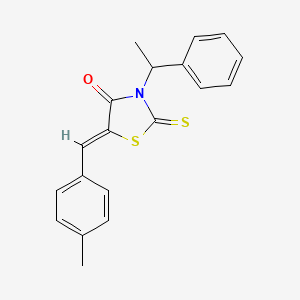 5-(4-methylbenzylidene)-3-(1-phenylethyl)-2-thioxo-1,3-thiazolidin-4-one