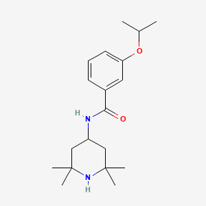 molecular formula C19H30N2O2 B5329923 3-isopropoxy-N-(2,2,6,6-tetramethyl-4-piperidinyl)benzamide 