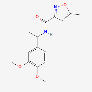 molecular formula C15H18N2O4 B5329946 N-[1-(3,4-dimethoxyphenyl)ethyl]-5-methyl-3-isoxazolecarboxamide 