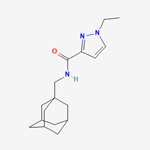 molecular formula C17H25N3O B5329965 N-(1-adamantylmethyl)-1-ethyl-1H-pyrazole-3-carboxamide 