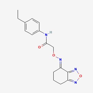 molecular formula C16H18N4O3 B5329981 2-[(6,7-dihydro-2,1,3-benzoxadiazol-4(5H)-ylideneamino)oxy]-N-(4-ethylphenyl)acetamide 