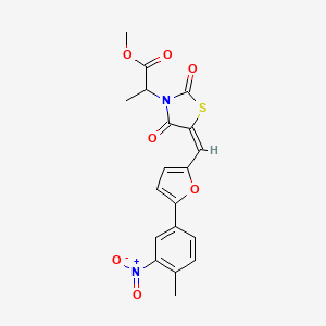 methyl 2-(5-{[5-(4-methyl-3-nitrophenyl)-2-furyl]methylene}-2,4-dioxo-1,3-thiazolidin-3-yl)propanoate