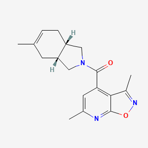 molecular formula C18H21N3O2 B5330002 3,6-dimethyl-4-{[(3aR*,7aS*)-5-methyl-1,3,3a,4,7,7a-hexahydro-2H-isoindol-2-yl]carbonyl}isoxazolo[5,4-b]pyridine 