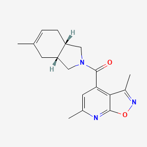 3,6-dimethyl-4-{[(3aR*,7aS*)-5-methyl-1,3,3a,4,7,7a-hexahydro-2H-isoindol-2-yl]carbonyl}isoxazolo[5,4-b]pyridine