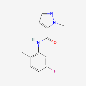 molecular formula C12H12FN3O B5330006 N-(5-fluoro-2-methylphenyl)-1-methyl-1H-pyrazole-5-carboxamide 